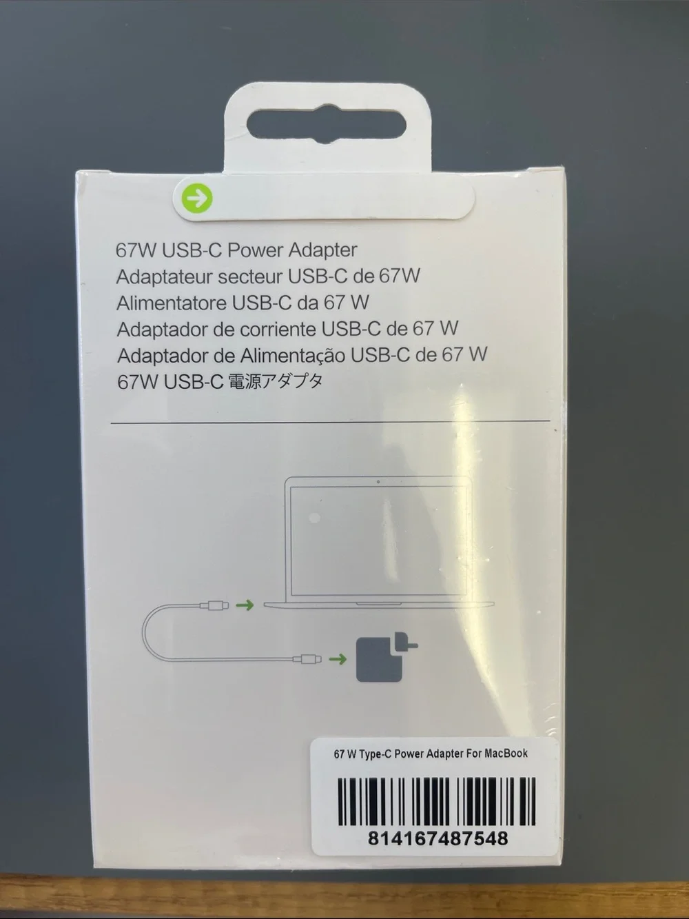67W USB-C Power Adapter Charger - White